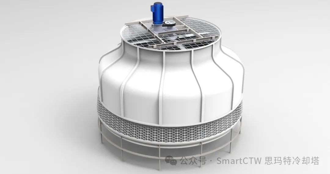 A SmartCTW apresenta torres de resfriamento circulares, aparentemente obsoletas no mercado, mas ainda ativas em aplicações especializadas.